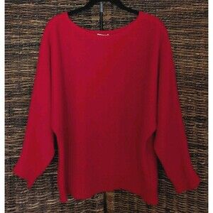 Joie Wool Cashmere Blend Sweater Medium Red Christmas Holiday Party Festive Cozy